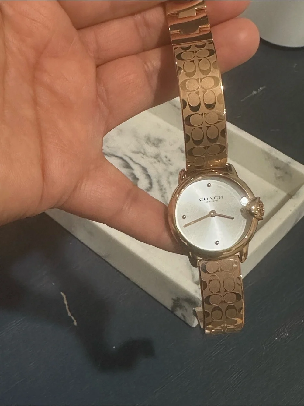 Coach Rose Gold Signature Link Women's Watch - Picture 3 of 7